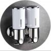 Double Head Soap Wall Dispenser – 500ml Each – 1000ml White & Silver