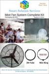 Mist / Fog Fan Complete Kit And Water Mist Fog Sprayer Cooling System