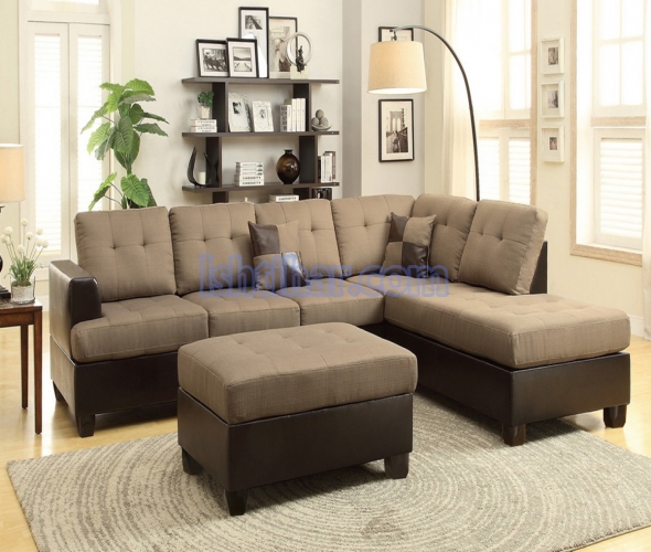 Light Brown L shape Sofa set