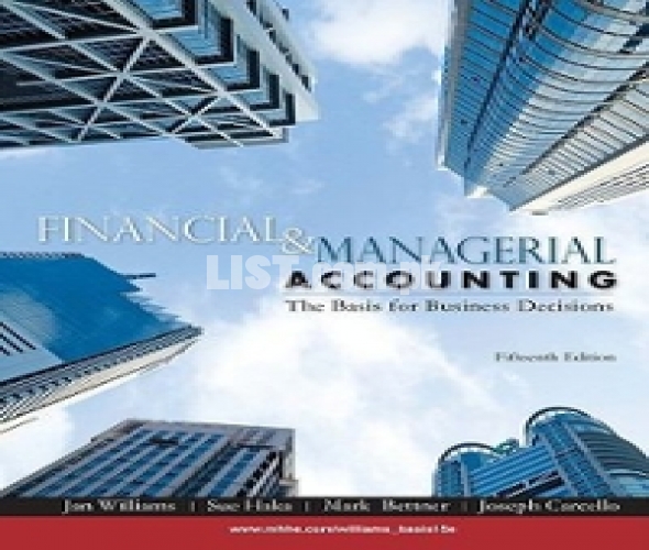 Accounting book Financial and Managerial Accounting 15th edition Meigs