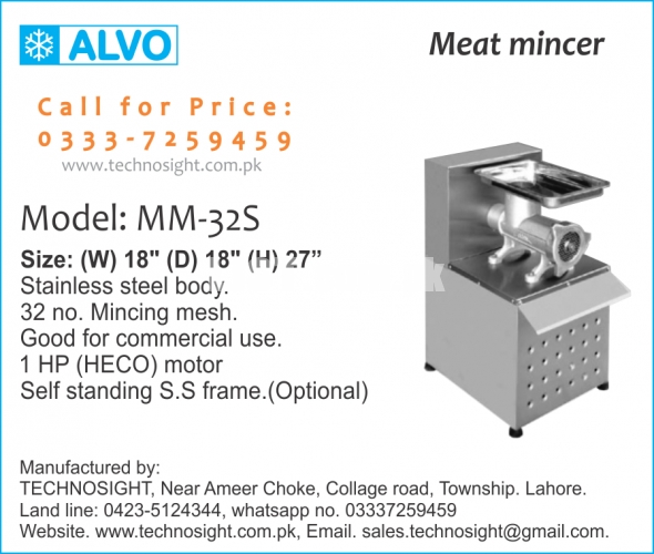 Meat Mince Machine , Meat Chiller, Meat Display Chiller in Pakistan