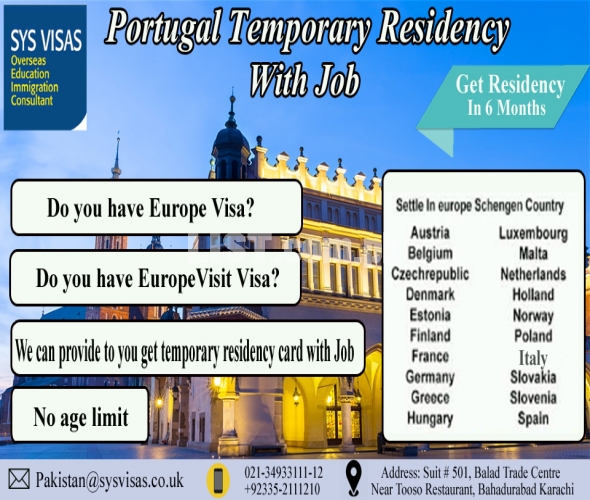 Portugal Temporary Residency With Job