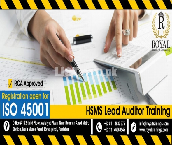 ISO 45001, IRCA certified Lead auditor Course in Rawalpindi.
