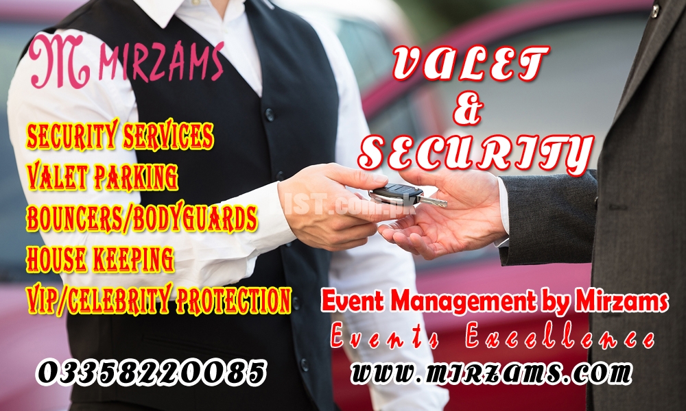 Valet parking and security services in Karachi Pakistan