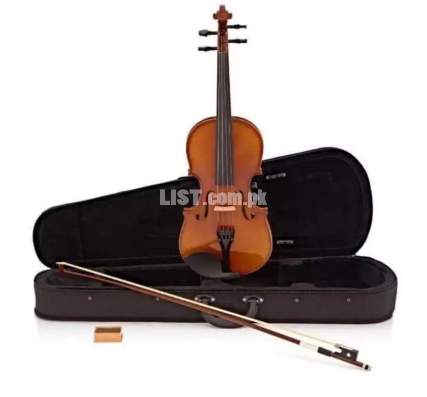 4/4 Full Size Acoustic Violin with Case + Bow + Rosin 