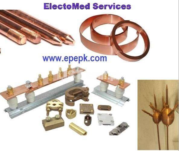 earthing rod Lightning Air terminal copper earth busbar bore services