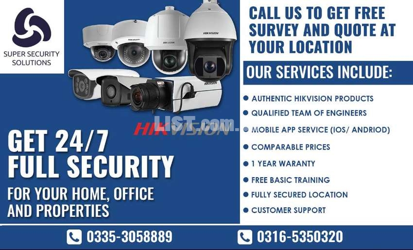 CCTV security camera with Installation  - HIKVISION