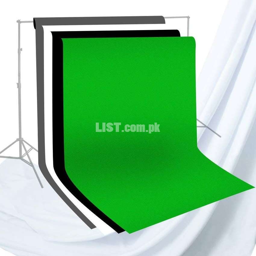 Muslin Green Screen Chromakey Pro. Photography Backdrop with Stand Kit