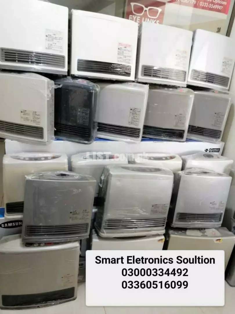 Electric plus gas japnese hybrid fan room heaters