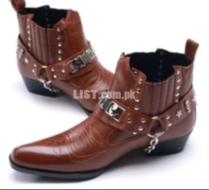 Cowboy hand made leather shoes