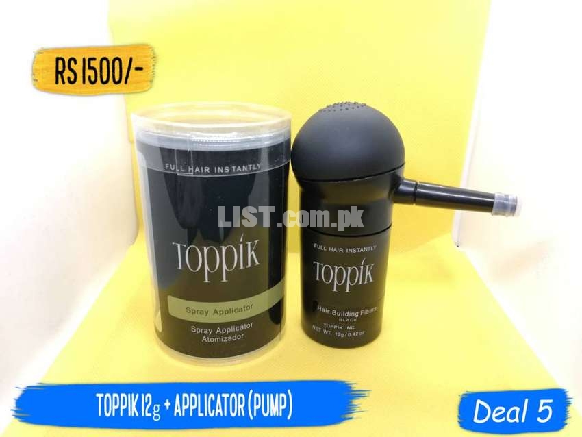 Toppik Hair Fiber Complete Package: Toppik 27.5g + Toppik Applicator