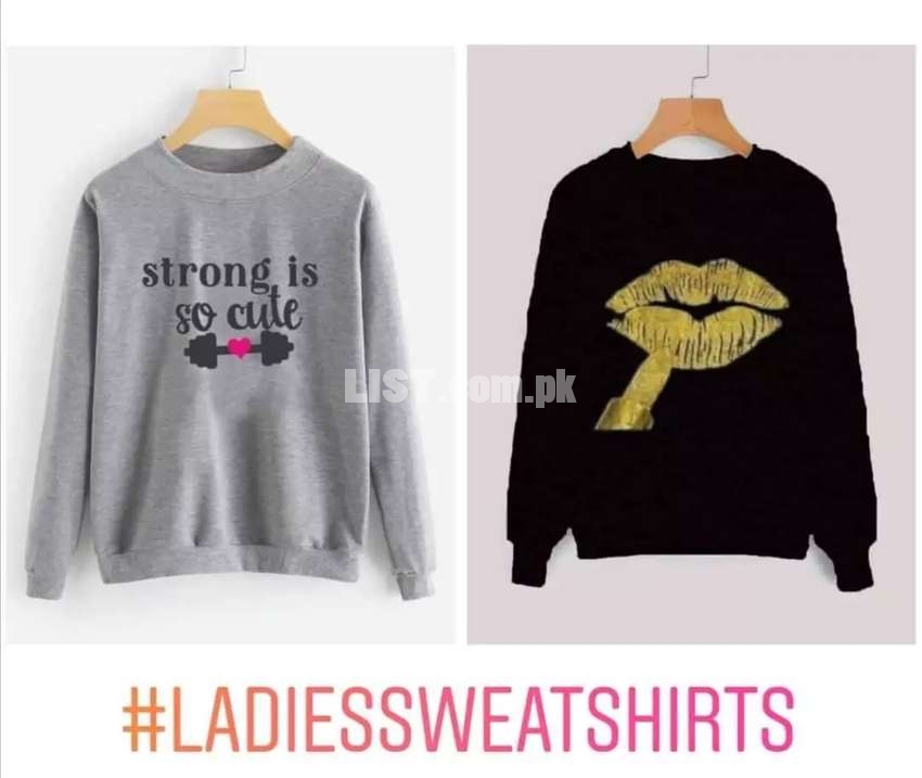 SWEATSHIRTS FOR GIRLS (pack of 2 =1400/-)