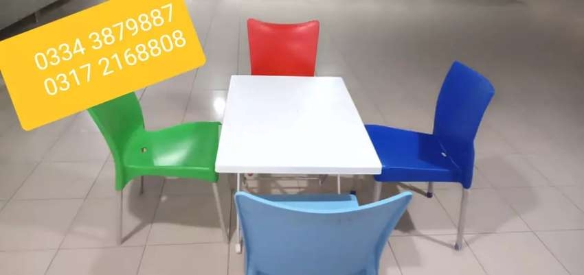 Plastic Chair Table Set