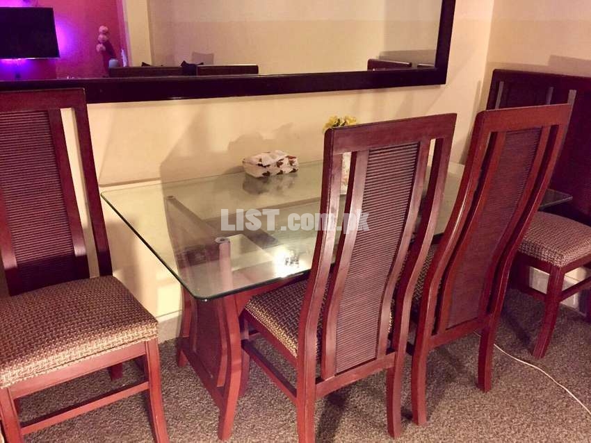 Dining table new with 6 Chairs shisham