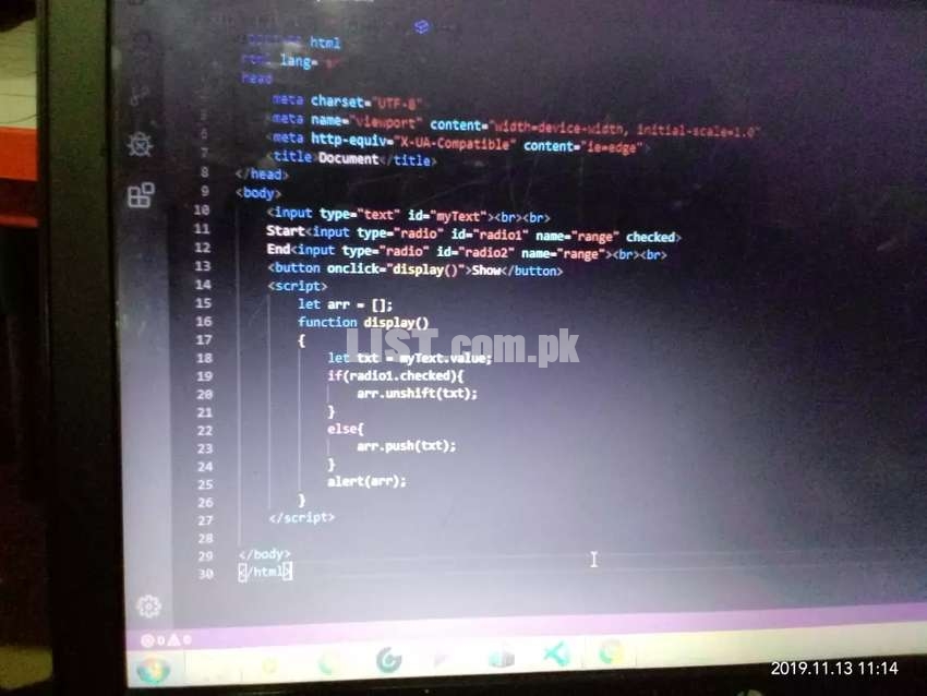 i am available for web development with html,css,jawa script