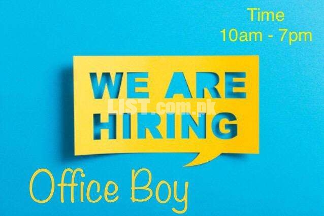 OFFICE Boy (10am to 7pm)