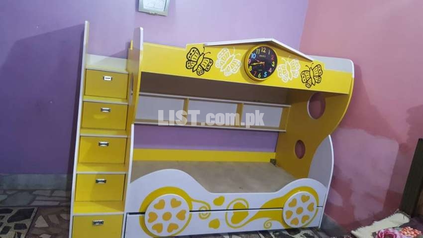 best bunk bed in yellow and white contrast
