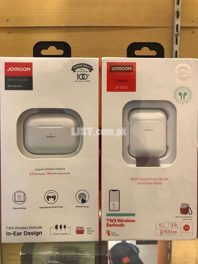 Genuine Joyroom T03s Airpods & T03S Airpods Pro New Sealed Pack
