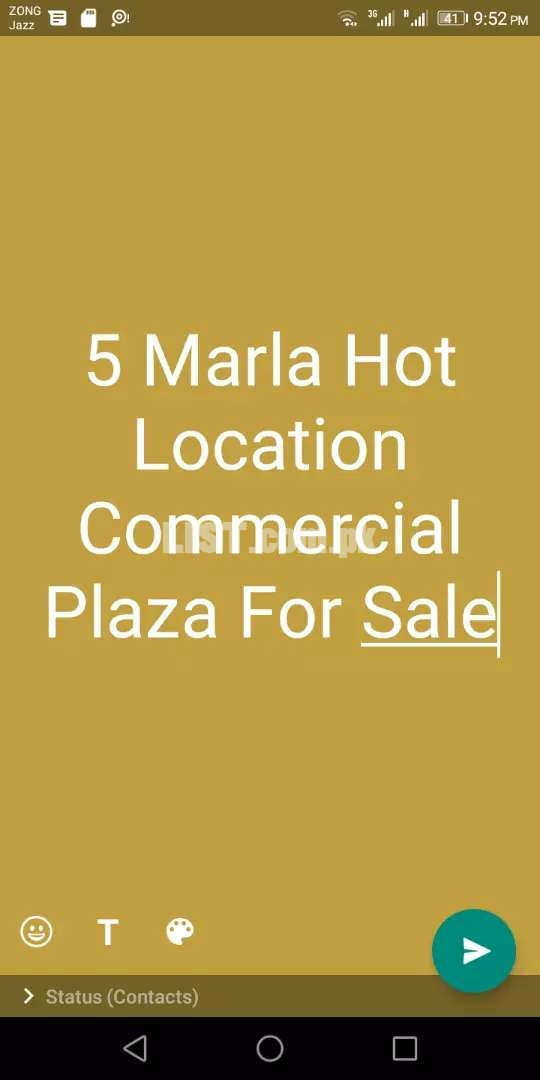 Rental Income 350,000 5 Marla Commercial Hight For Sale  Sector C.