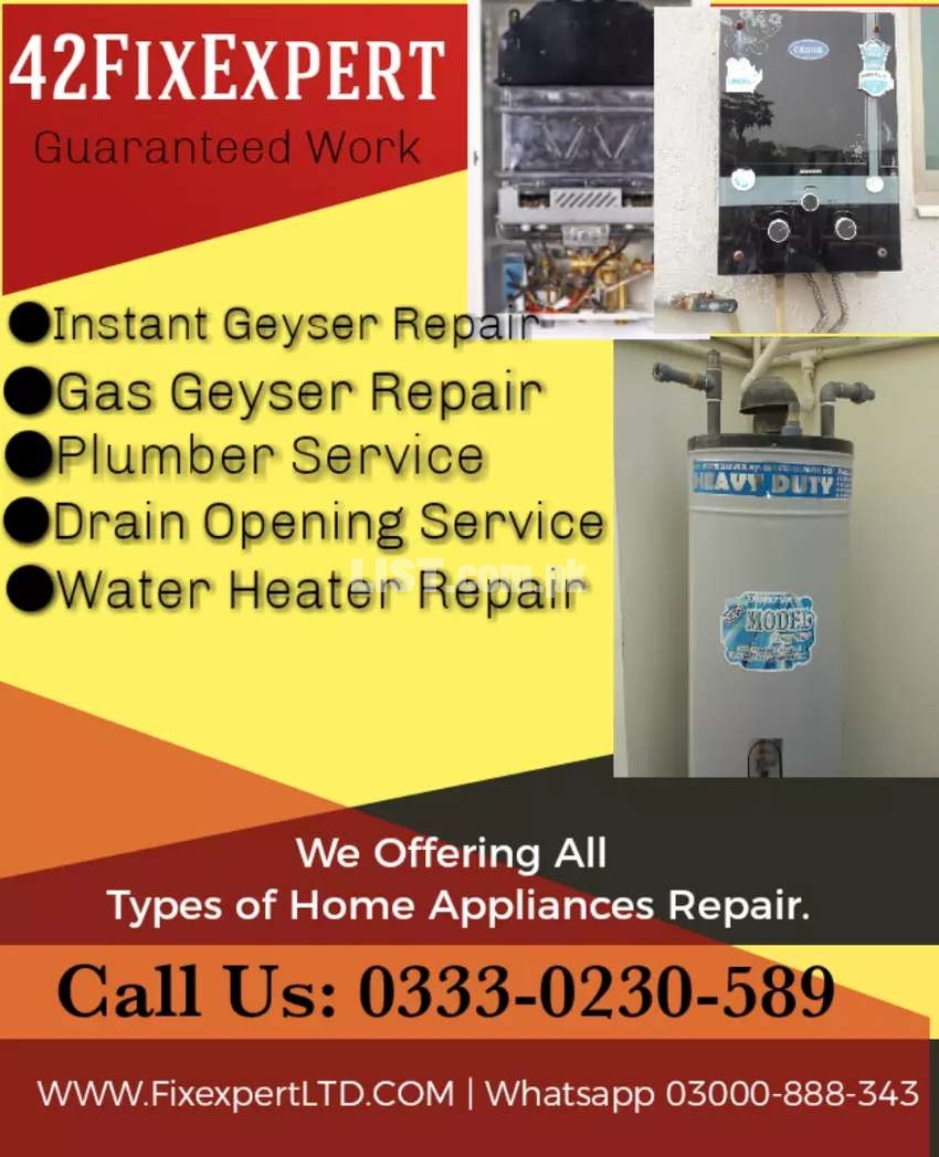 Geyser Repair, instant Geyser Repair, Plumber Service, Geyser Install