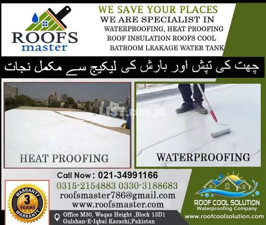 Roof Waterproofing Roof Heat Proofing Bathroom Leakage Repair RO Plant