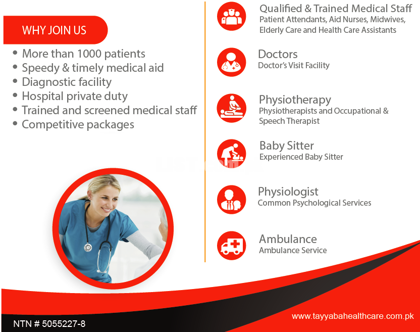 Tayyaba Health Care Home Services Provider in Lahore
