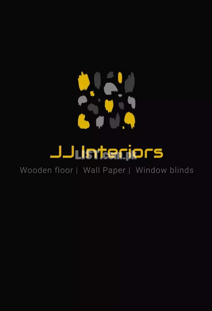 Wooden floor | Wall Paper |  Window Blinds