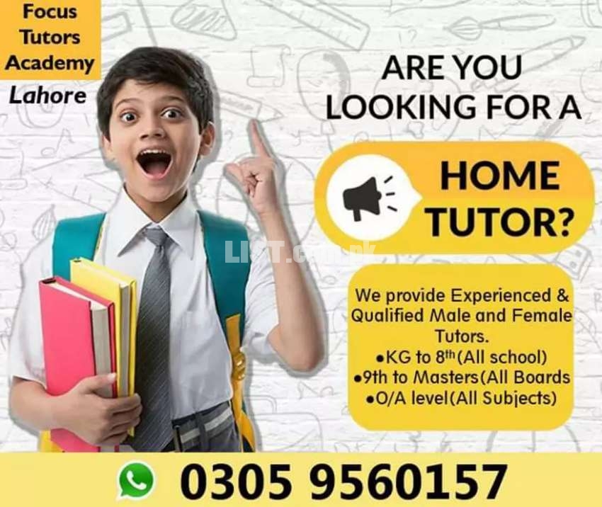 We Provide male and female tutors