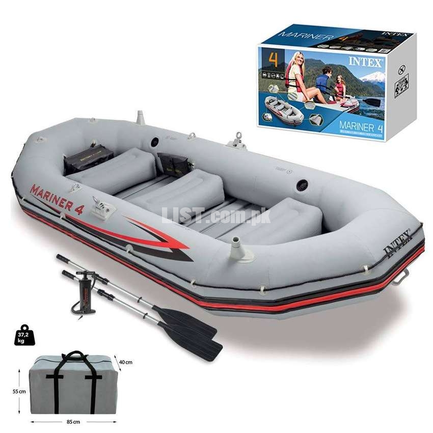 Inflatable Kayaking Dinghy Fishing Boat Set, 5 Person