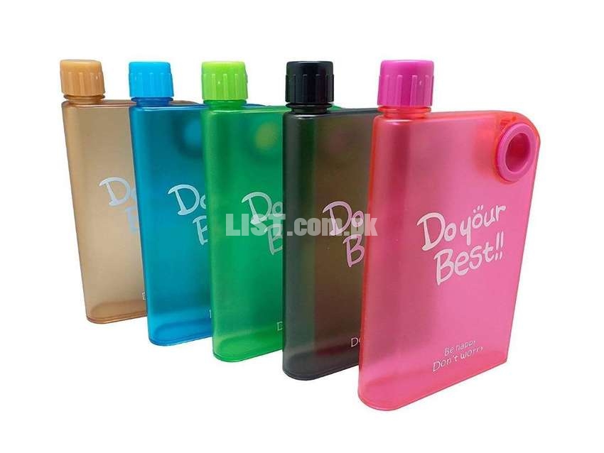 Pack of 4 Ultra Slim Note Book Water Bottles 380 ML ,Super Strong