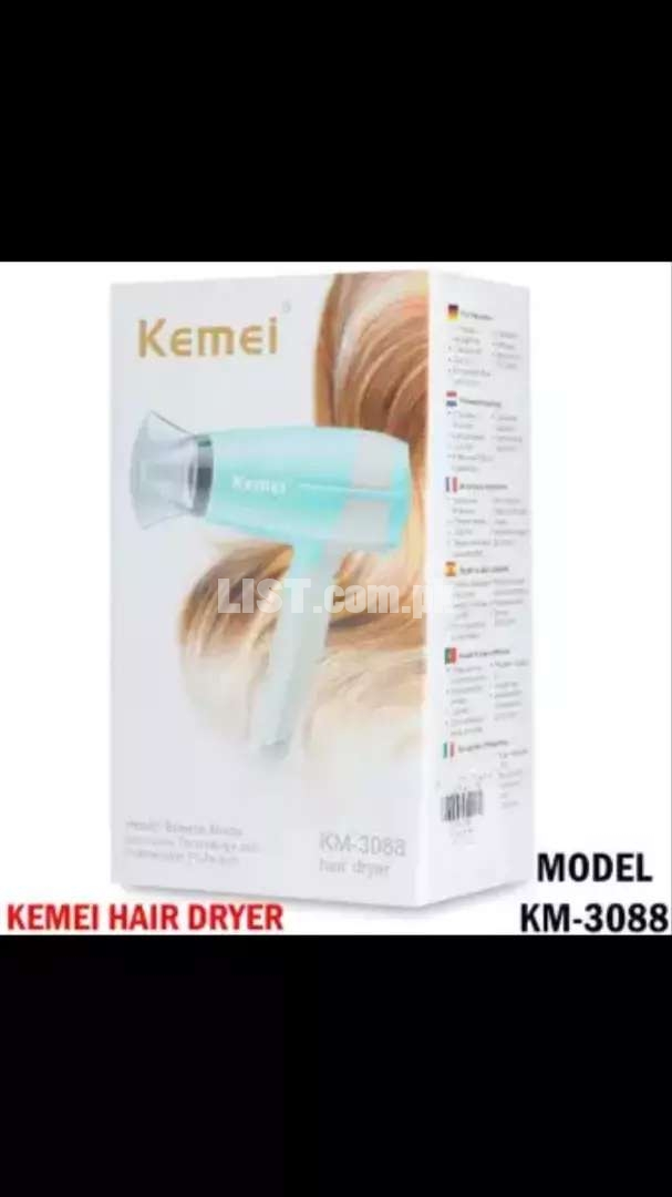 Orignal Kemei brand hair dryer with additional cool button