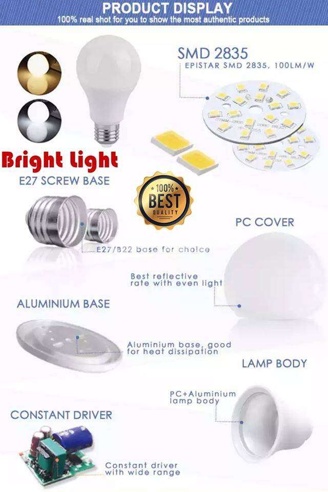 12W LED Bulb Material (SKD) available on wholesale price. Rs.88 only/-