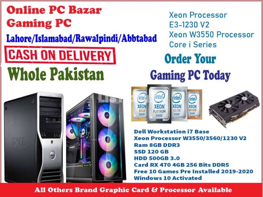 Best Gaming PC COD All pakistan 4GB/8GB Graphic Cards