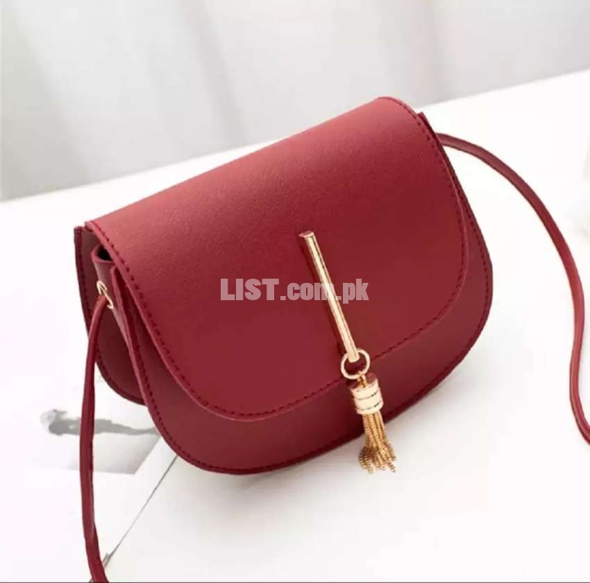 Women Fashion PU Leather Solid Hasp Shoulder Bags