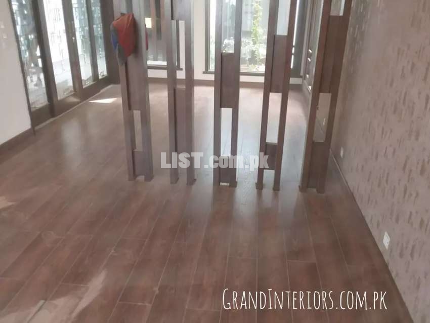 Vinyl flooring and wood flooring or wooden flooring by Grand Interiors