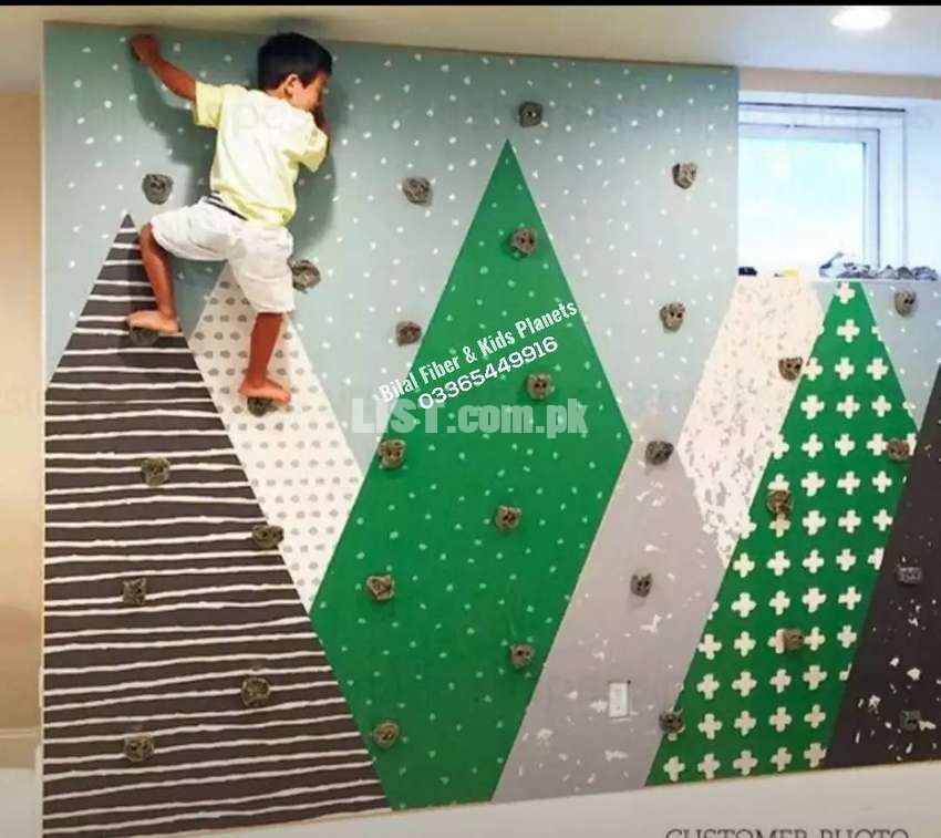 Kids wall climbing