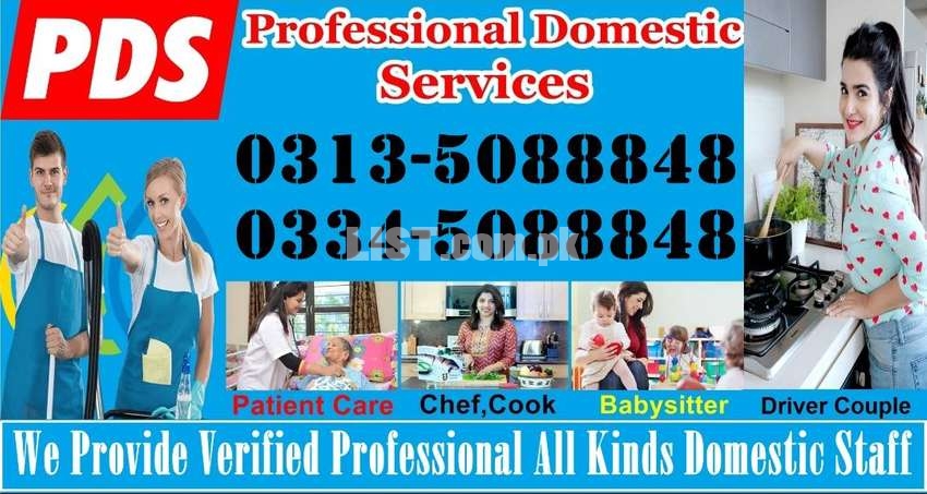 We Provide Verified Trained Male  Female All Kinds Domestic Staff
