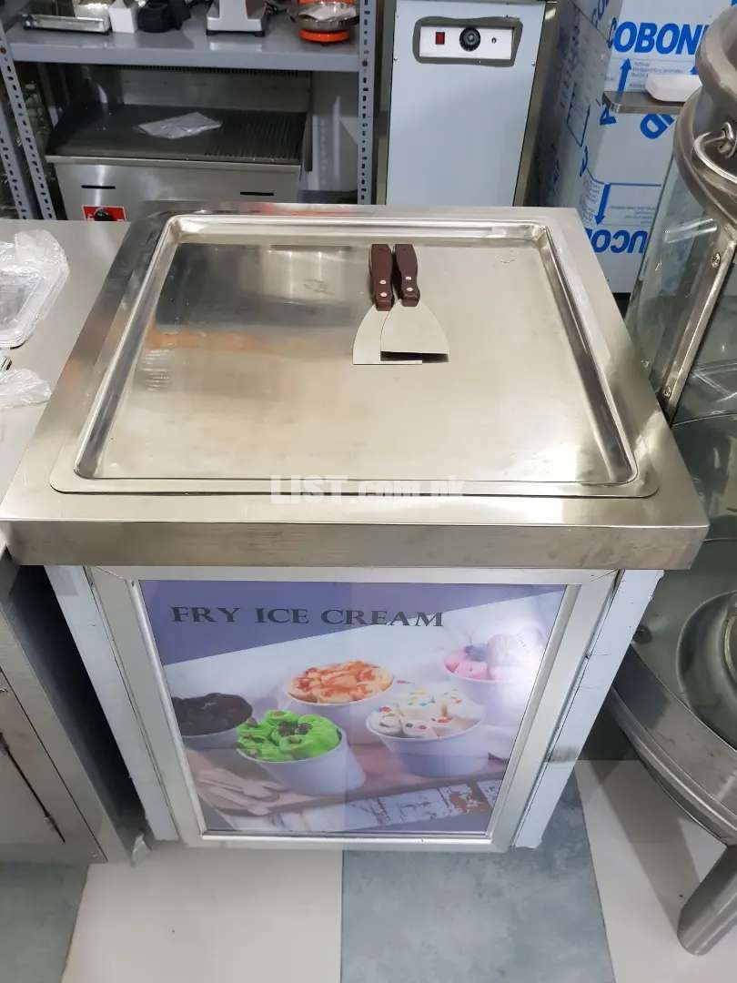 Ice pan roll machine