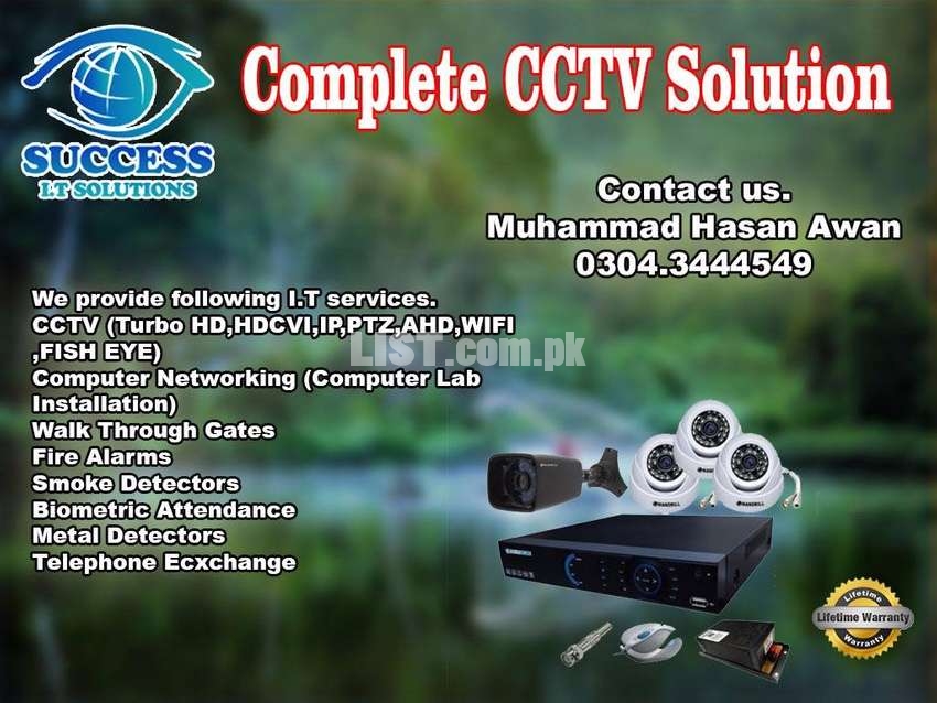 4-CCTV Camera With Complete Installation (Fresh Stock)