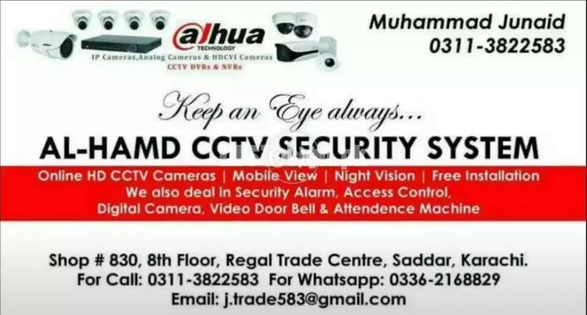 Cctv 4 cameras 2MP HD night vision complete package