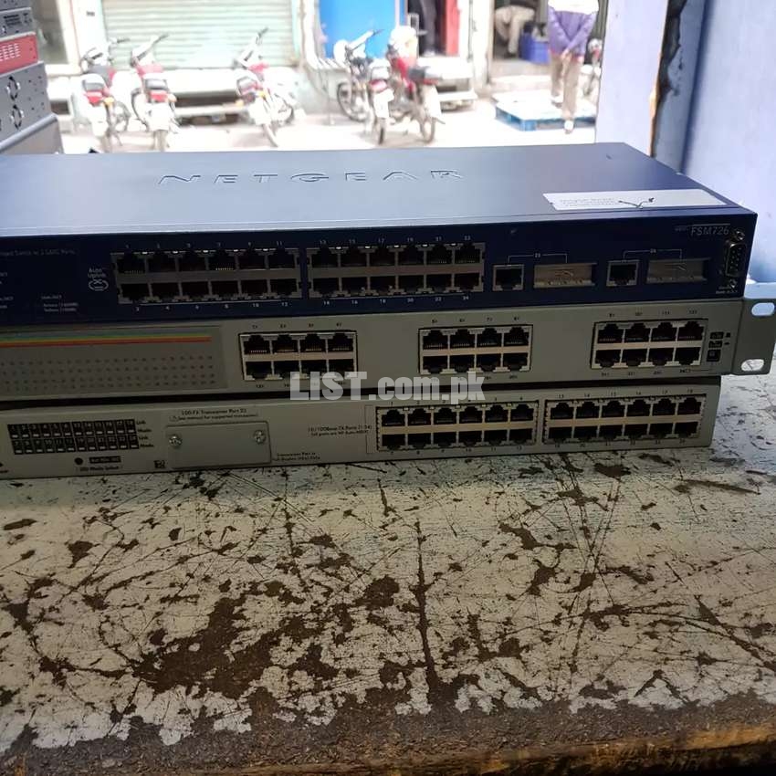 netgear hp dell Cisco 3com and other companies switches available in