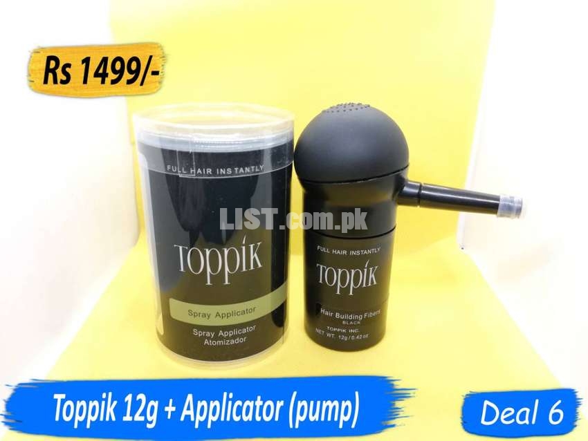 Combo Offer Toppik 27.5g + Toppik Applicator,Olivia Instant Hair Magic