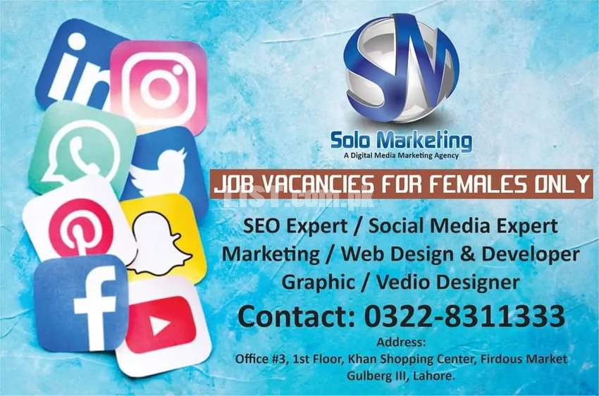 Urgent Requirement Staff Social Media Digital Marketing