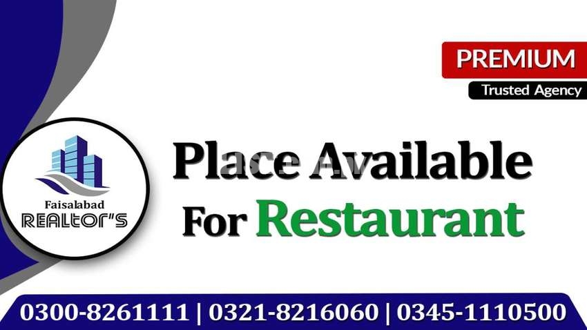 1 Kanal Plot on Rent for Restaurants in the hub of brands at Kohinoor