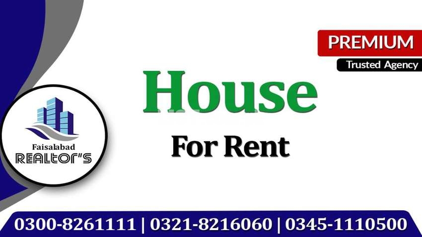 10 Marla Brand new House for Rent at Wapda City, Faisalabad