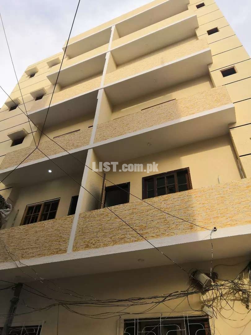 Shah Faisal Green Town 2 bedroom Portion 4th floor Brand new