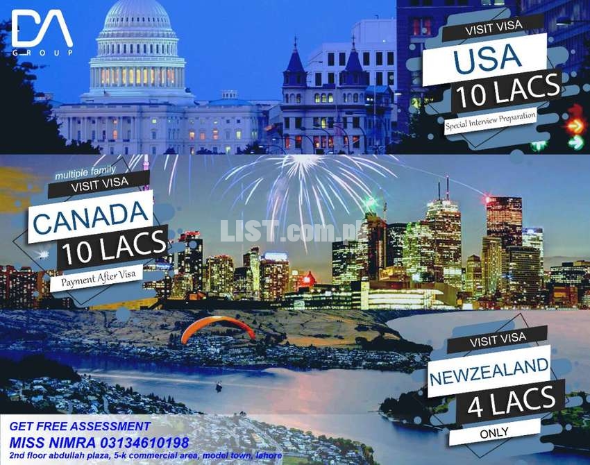 USA, CANADA AND NEWZEALAND VISA ON BEST PRICES