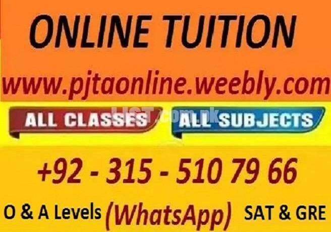 Get Online Tutor for Maths, Chemistry, Biology, Physics O & A Levels