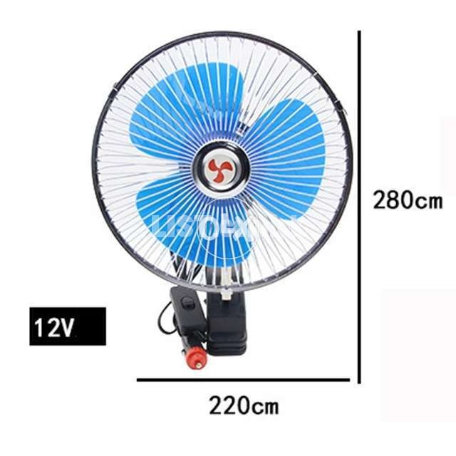 Car 12V Portable 8 Inch Oscillating Fan With Clip