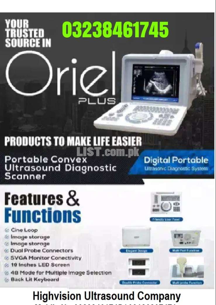 brand new china oriel plus Ultrasound machine with 1 year warranty